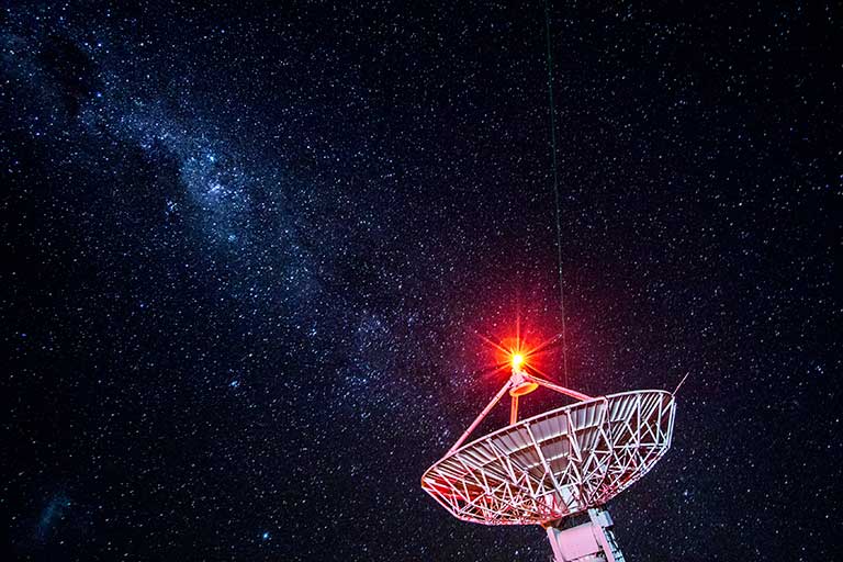 Antenna and starry sky